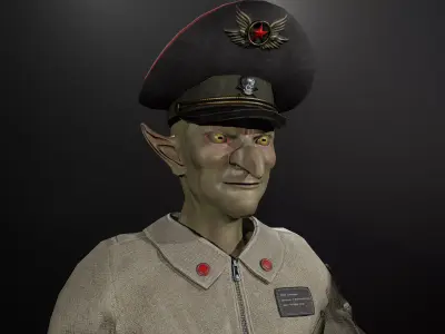 Gobline rifle Low-poly 3D model