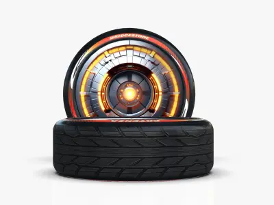 D2 Wheelrim Maresal3d Low-poly 3D model