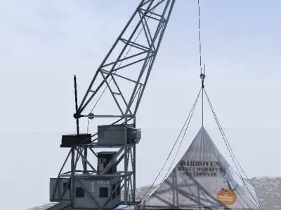 Floating crane Karl Friedrich Steen 3d model Low-poly 3D model