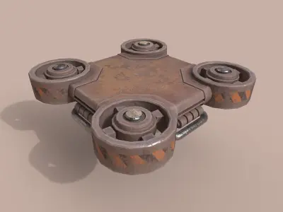 Stylized Flying Jump Pad Low-poly 3D model