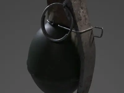 explosive pack Low-poly 3D model