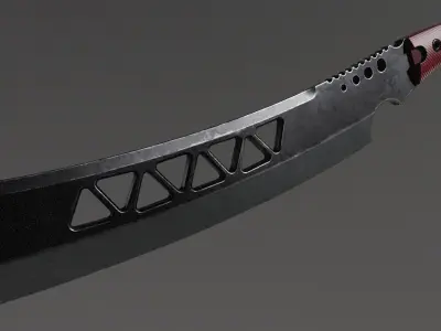 Machete-Sci fi Low-poly 3D model