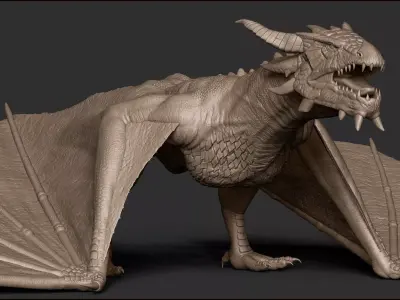 Dragon High Poly Concept - Zbrush 3D model 3D model