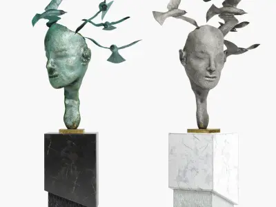Human Sclupture 2 Low-poly 3D model
