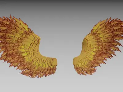 Phoenix wings - Alas Fenix 3D Low-poly 3D model