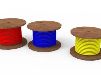 Wires Low-poly 3D model