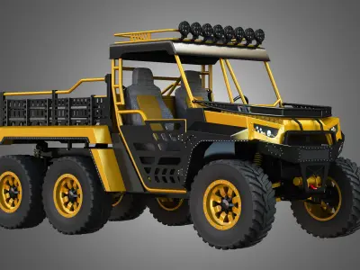 BMS - The Beast 1000 vehicle - Double Axle 3D model
