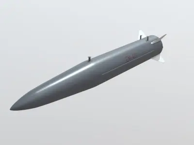 CM-401 Chinese Anti-Ship Ballistic Missile Low-poly 3D model