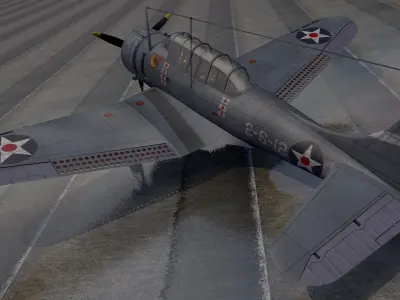 Douglas SBD-3 Dauntless 3D model