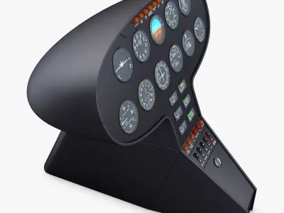 Aircraft Instrument Panel v 1 3D model