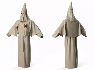 Old Ku Klux Klan Outfit 3D model