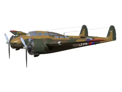 fokker G-I 3D model