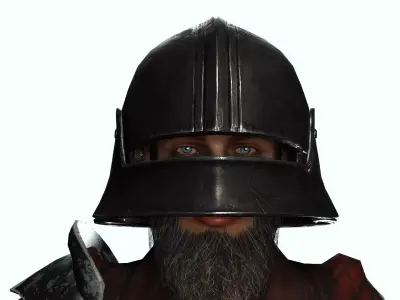 Pikeman Soldier Low-poly 3D model