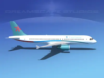 Airbus A320 First Choise Low-poly 3D model