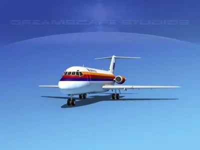Douglas DC-9-15 United 2 3D model