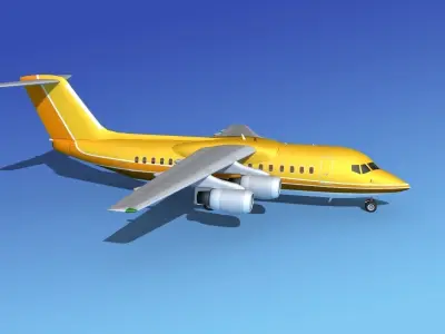 BAe 146-200 BAe Aircraft 3D model