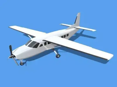 Cessna grand caravan propeller airplane 3D model