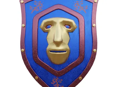 Art Shield Low-poly 3D model