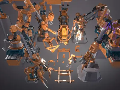 Industrial Robotic Pack Kit 3D model