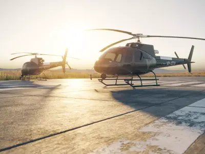 Military helicopter 3D model