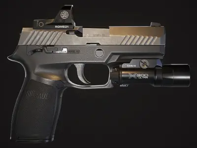 P320 M18 Low-poly 3D model