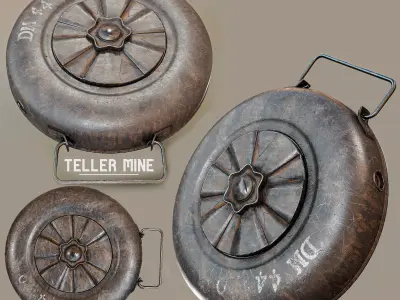 teller mine Low-poly 3D model