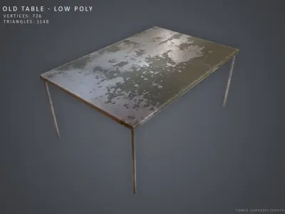 Free 3 Tables Set - Low Poly Free low-poly 3D model