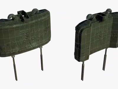 M18A1 Claymore Mine Low-poly 3D model