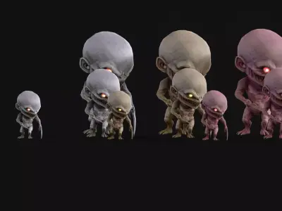 ChibiMonster1Pack2 Low-poly 3D model