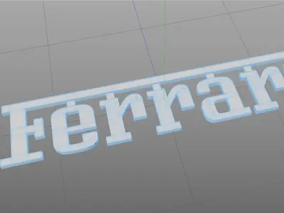 Ferrari lettering 3D model