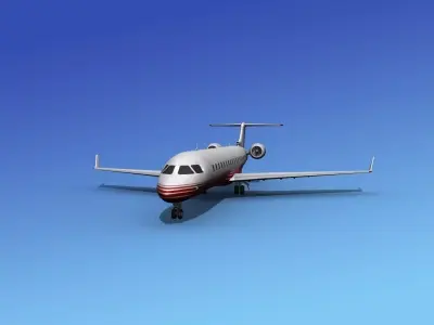Bombardier CRJ700 Corporate 2 3D model