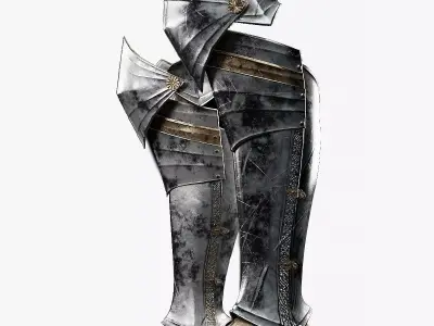  Female Knight Knee Ankle Armor MidPoly 3D model