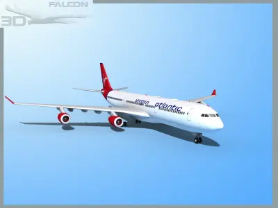 Falcon3D A340-600 Virgin Atlantic 3D model