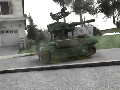 Drone Tank Low-poly 3D model