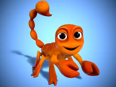 Cartoon scorpion Low-poly 3D model