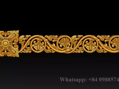  Ornament- Border-Relief- STL- CNC- Router- Decor- Carving Free 3D print model
