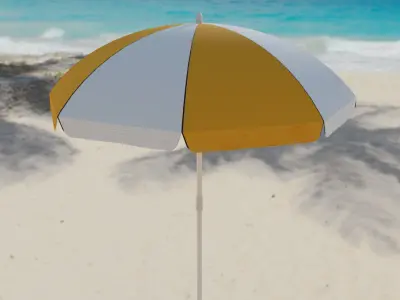 Realistic Beach Umbrella 3D Model Free 3D model