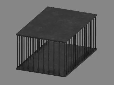 Prison Cage Low-poly 3D model