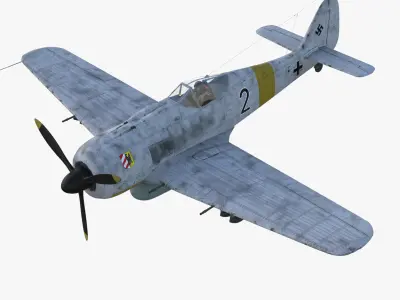 Focke - Wulf Fw 190 Warplane WW2 Low-poly 3D model