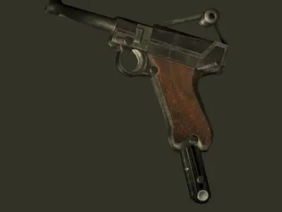 Luger ww2 Low-poly 3D model
