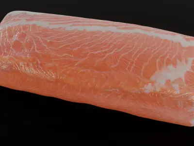 Salmon Steak 3D model