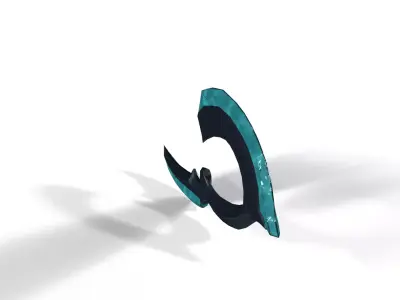 Sci-Fi Crystal Dagger Low-poly 3D model