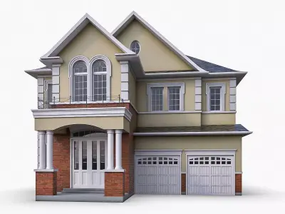 Cottage House 04  Low-poly 3D model