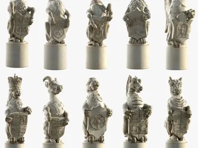 Queen Beasts 3D model