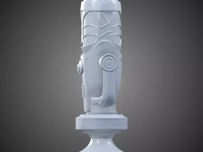 Cyberpunk Microphone Bust PM-408 3D print model