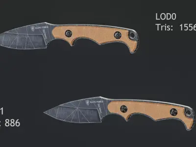 Knife Elite Force EF 714 Low-poly 3D model