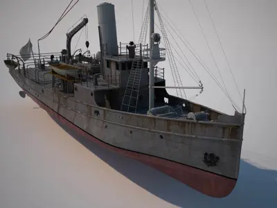 Minelayer Nusret 3D model
