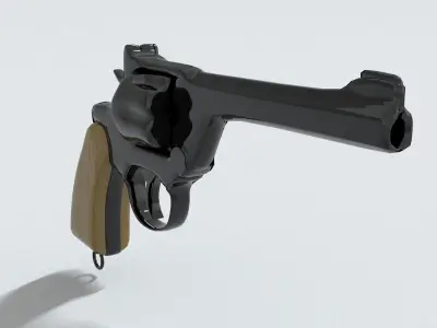 laos Game Revolver Low-poly 3D model