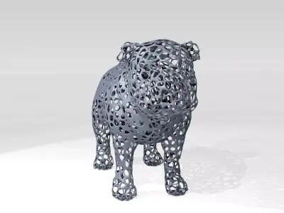 Bulldog Voronoi 3D model