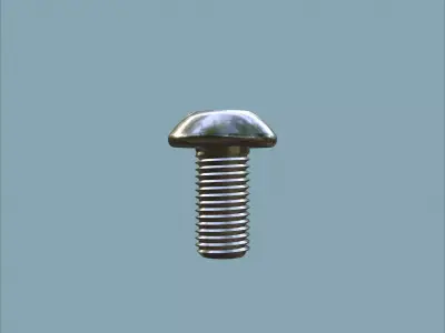 Steel Stained M8 Bolt Allen Dome 3D model